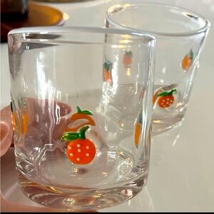 2 Orange Fruit Anthropologie Icon Glasses Dupe